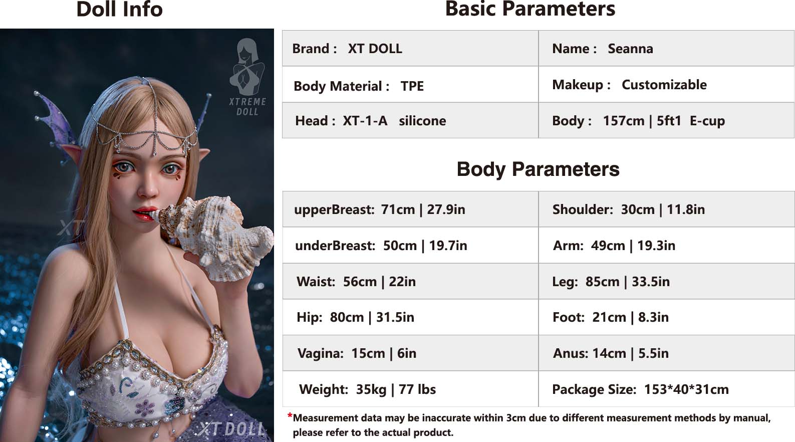 XT-1-A Body parameters